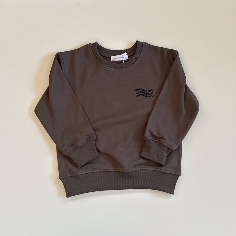 lazy morning pullover チャコール 正面